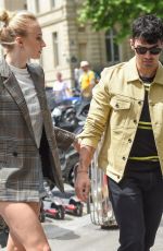 SOPHIE TURNER and Joe jJonas Out in Paris 06/23/2019