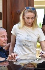 SOPHIE TURNER and Joe Jonas Leaves Hotel Crillon Le Brave in France 06/27/2019
