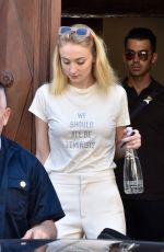 SOPHIE TURNER and Joe Jonas Leaves Hotel Crillon Le Brave in France 06/27/2019