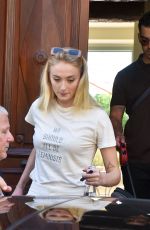 SOPHIE TURNER and Joe Jonas Leaves Hotel Crillon Le Brave in France 06/27/2019