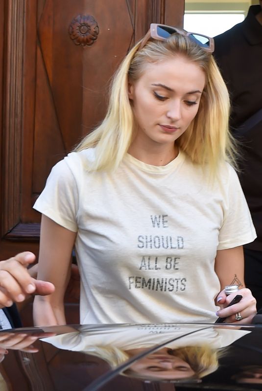 SOPHIE TURNER and Joe Jonas Leaves Hotel Crillon Le Brave in France 06/27/2019