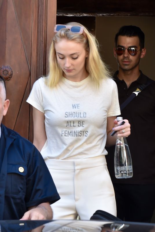 SOPHIE TURNER and Joe Jonas Leaves Their Hotel in France 06/27/2019