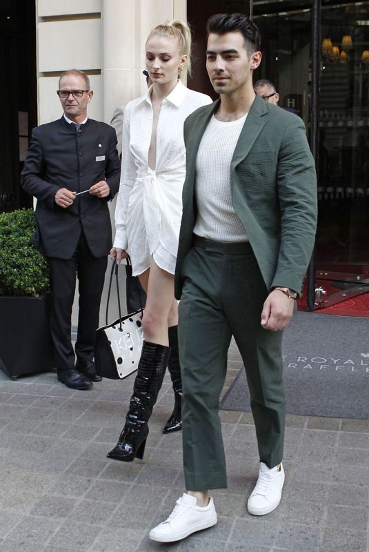 SOPHIE TURNER and Joe Jonas Out and About in Paris 06/24/2019