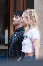 SOPHIE TURNER and Joe Jonas Out for Diner in Paris 06/20/2019