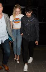 SOPHIE TURNER and Joe Jonas Out for Diner in Paris 06/20/2019