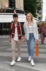 SOPHIE TURNER and Joe Jonas Out Shopping in Paris 06/22/2019