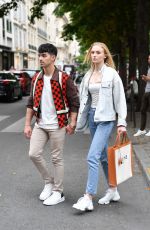 SOPHIE TURNER and Joe Jonas Shopiing at Celine Boutique in Paris 06/22/2019