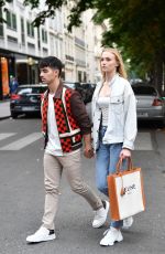 SOPHIE TURNER and Joe Jonas Shopiing at Celine Boutique in Paris 06/22/2019