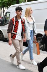 SOPHIE TURNER and Joe Jonas Shopiing at Celine Boutique in Paris 06/22/2019