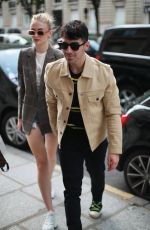 SOPHIE TURNER and Joe Jonas Shopping at Loewe Store in Paris 06/23/2019