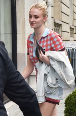 SOPHIE TURNER Out and About in Paris 06/21/2019