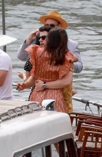 SOPHIE TURNER, PRIYANKA CHOPRA and Nick and Joe Jonas on at Prewedding Party at Boat Cruise on Seine River in Paris 06/24/2019