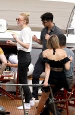 SOPHIE TURNER, PRIYANKA CHOPRA and Nick and Joe Jonas on at Prewedding Party at Boat Cruise on Seine River in Paris 06/24/2019