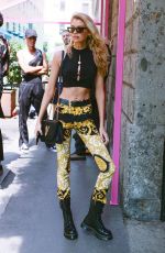 STELLA MAXWELL Arrives at Versace Show in Milan 06/15/2019
