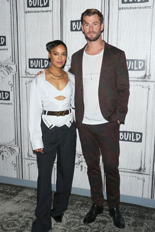 TESSA THOMPSON and Chris Hemsworth at Build Series in New York 06/13/2019