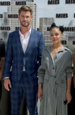 TESSA THOMPSON and Chris Hemsworth at Men in Black Photocall in London 06/02/2019