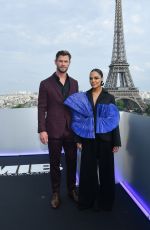 TESSA THOMPSON and Chris Hemsworth at Men in Black Photocall in Paris 06/04/2019