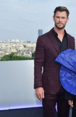 TESSA THOMPSON and Chris Hemsworth at Men in Black Photocall in Paris 06/04/2019