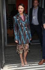 TESSA THOMPSON Arrives at BBC Radio 2 in London 06/03/2019
