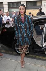 TESSA THOMPSON Arrives at BBC Radio 2 in London 06/03/2019