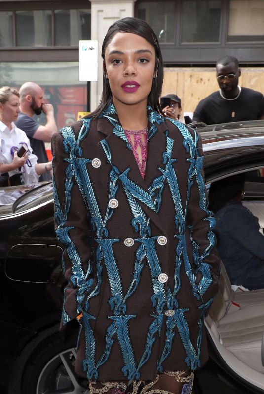 TESSA THOMPSON Arrives at BBC Radio 2 in London 06/03/2019