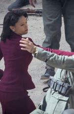 THANDIE NEWTON on the Set of Westworld in Spain 05/25/2019