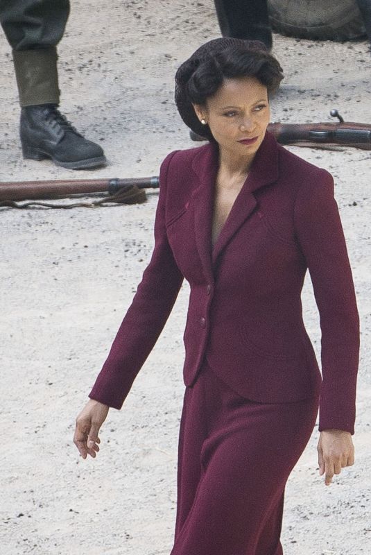 THANDIE NEWTON on the Set of Westworld in Spain 05/25/2019