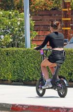 THYLANE BLONDEAU Riding a Electric Scooter Out in West Hollywood 06/29/2019