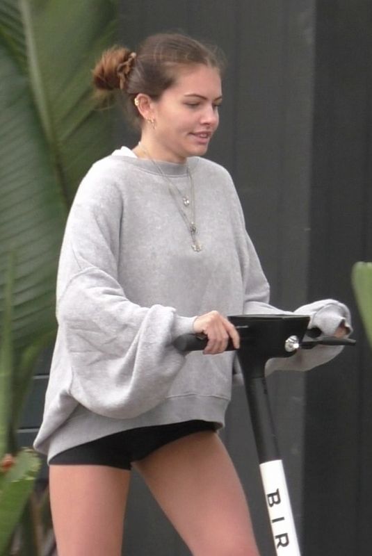 THYLANE BLONDEAU Riding a Scooter Out in West Hollywood 06/21/2019