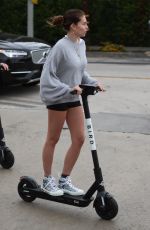 THYLANE BLONDEAU Riding a Scooter Out in West Hollywood 06/21/2019