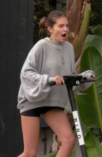 THYLANE BLONDEAU Riding a Scooter Out in West Hollywood 06/21/2019