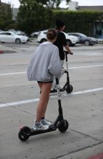 THYLANE BLONDEAU Riding a Scooter Out in West Hollywood 06/21/2019