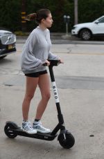 THYLANE BLONDEAU Riding a Scooter Out in West Hollywood 06/21/2019
