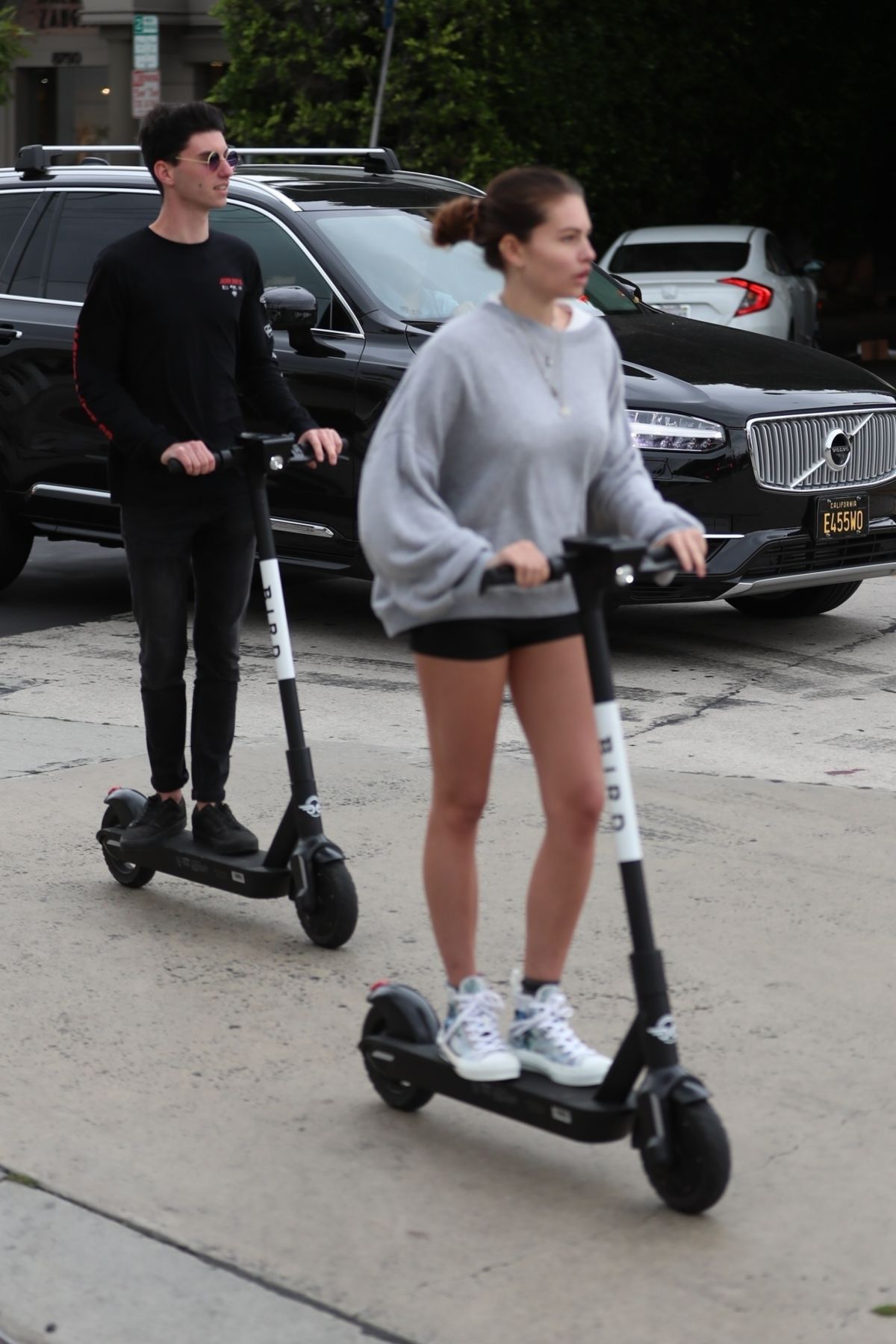 THYLANE BLONDEAU Riding a Scooter Out in West Hollywood 06/21/2019 ...