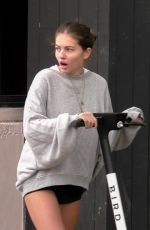 THYLANE BLONDEAU Riding a Scooter Out in West Hollywood 06/21/2019