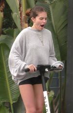 THYLANE BLONDEAU Riding a Scooter Out in West Hollywood 06/21/2019