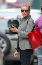 UMA THURMAN Leaves a Hair Salon in New York 06/19/2019