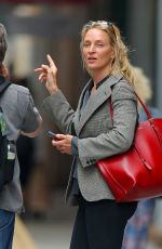 UMA THURMAN Leaves a Hair Salon in New York 06/19/2019