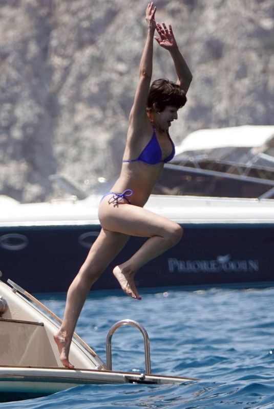 URSULA CORBERO in Bikini at a Boat in Capri 06/14/2019