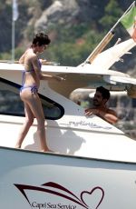 URSULA CORBERO in Bkini at a Boat in Capri 06/14/2019