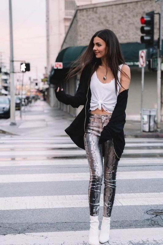 VICTORIA JUSTICE on the Set of a Photoshoot, June 2019
