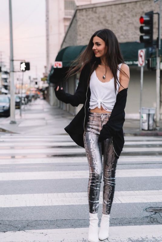 VICTORIA JUSTICE on the Set of a Photoshoot, June 2019