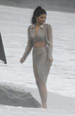 Wet KYLIE JENNER on the Photoshoot in Malibu 06/05/2019