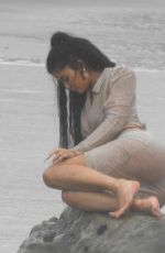 Wet KYLIE JENNER on the Photoshoot in Malibu 06/05/2019