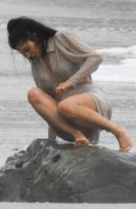 Wet KYLIE JENNER on the Photoshoot in Malibu 06/05/2019