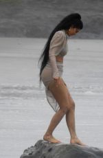 Wet KYLIE JENNER on the Photoshoot in Malibu 06/05/2019
