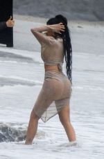 Wet KYLIE JENNER on the Photoshoot in Malibu 06/05/2019