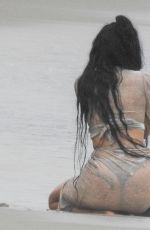 Wet KYLIE JENNER on the Photoshoot in Malibu 06/05/2019