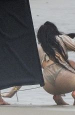 Wet KYLIE JENNER on the Photoshoot in Malibu 06/05/2019