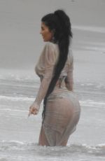 Wet KYLIE JENNER on the Photoshoot in Malibu 06/05/2019